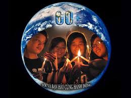 អ្នកគ្រូនឹងកូនសិស្សសាលាបថមសឹក្សាKim Dong រៀនអំពី “ម៉ោងផែនដី”